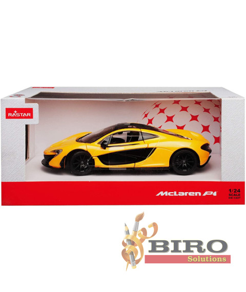 RS Mașină RASTAR Die cast 1:24 Mclaren P1, galbenă, 60585